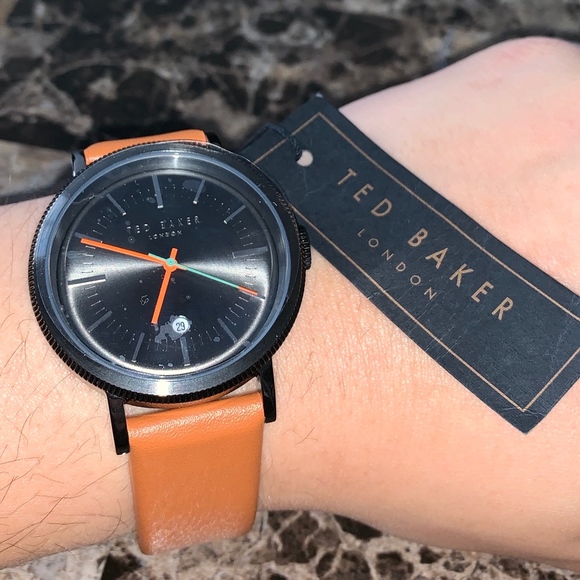 Ted Baker London Men's Watch with Leather Strap